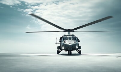 Blackhawk Helicopter on the Runway