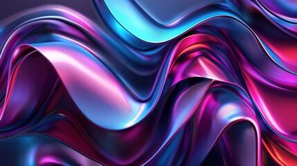 Abstract Wavy Pattern in Vibrant Blue and Pink Hues