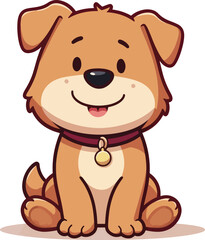 Adorable Cartoon Dog Illustration – Perfect for Kids' Designs and Pet-Themed Projects