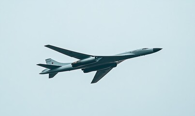 Russian Military Bomber Plane in Flight