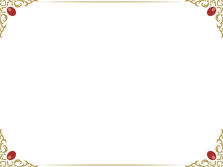 クラシカルな上下フレーム〜ゴールド〜