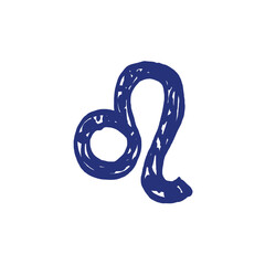 Zodiac sign. Leo horoscope symbol. Pencil drawing