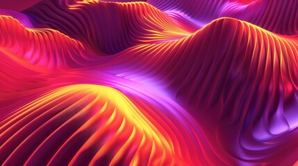 Abstract Wavy Surface with Vibrant Gradient Colors