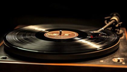 turntable playing vinyl record