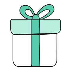 Vector of Christmas and New Year Gift Boxes with Ribbons, Flat Style Illustration