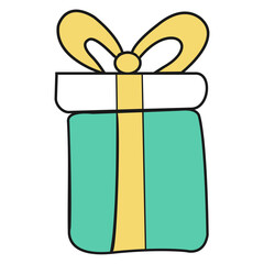 Vector of Christmas and New Year Gift Boxes with Ribbons, Flat Style Illustration