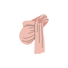Vector illustration depicting a sling ring made of elastic fabric on a white background