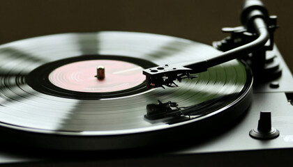 turntable playing vinyl record