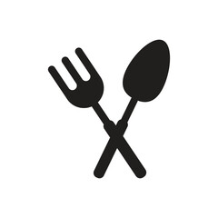 Cutlery icon logo design template isolated illustration
