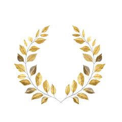 An Elegant Golden Leaf Wreath Design for Modern Invitations and Decorations
