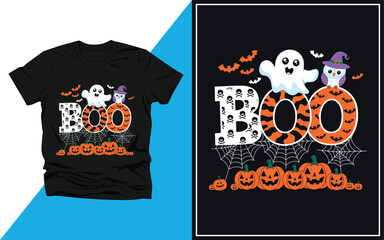 Boo t-shirt Design Vector Illustration.
