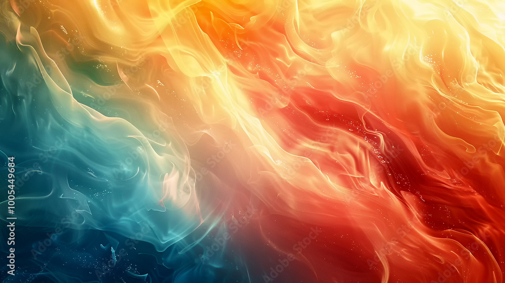 Poster vibrant swirls of color blend harmoniously in a mesmerizing abstract design