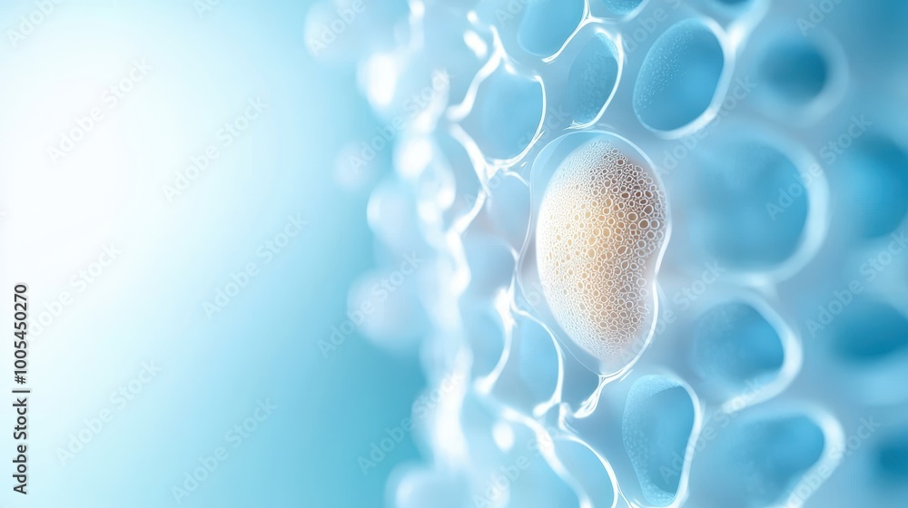 Poster abstract cellular structure under microscope view