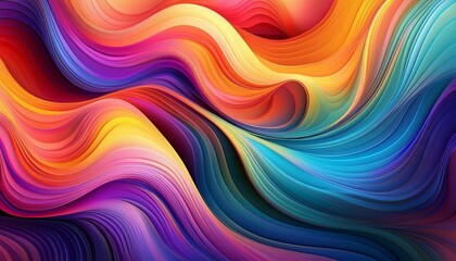 Obraz premium abstract colorful background with lines, Abstract background vibrant colors form soft and smooth wave lines
