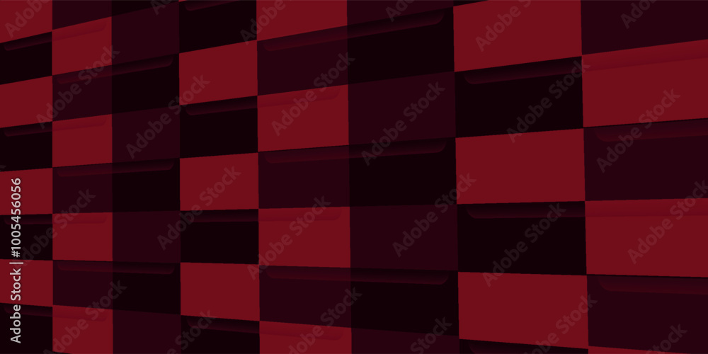 Poster red lines with black architecture background futuristic concept vector illustration minimal smooth d