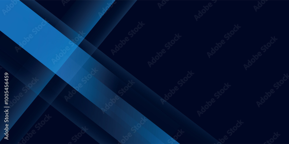 Poster blue black abstract background geometry shine and layer element vector for presentation design. suit