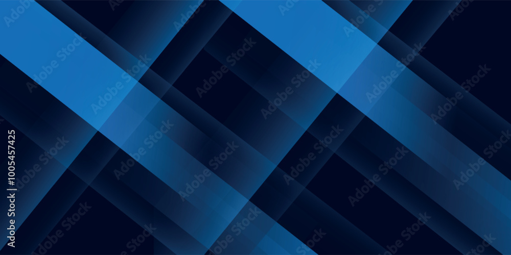 Poster blue black abstract background geometry shine and layer element vector for presentation design. suit