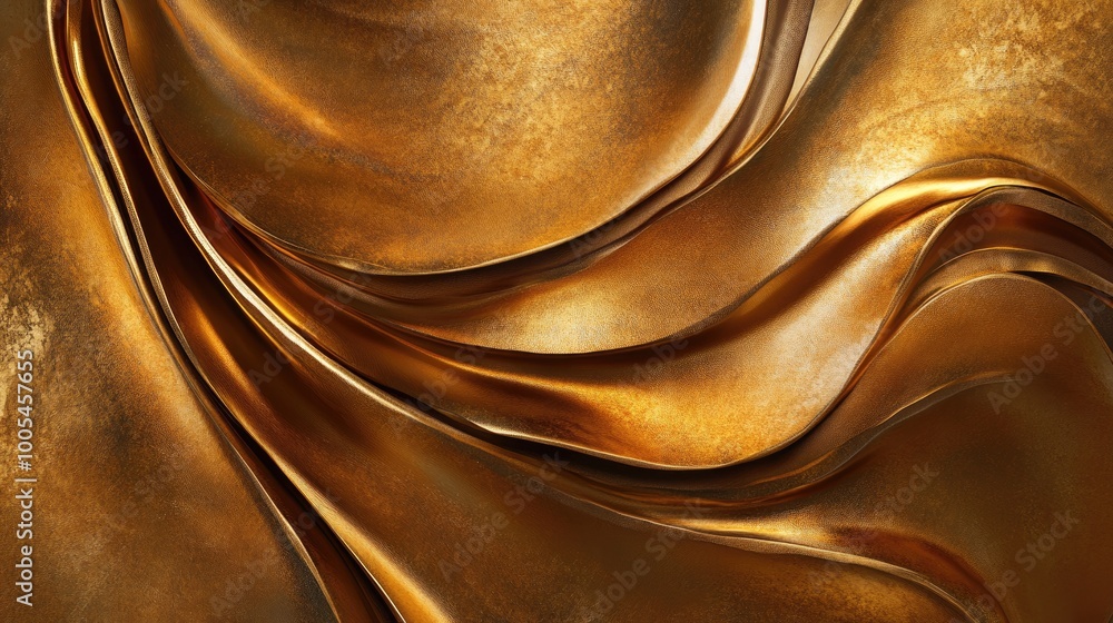 Poster luxurious swirling gold and deep velvet patterns form a mesmerizing abstract design on a dynamic bac