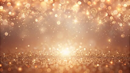 Golden Shimmering Glow with Sparkling Dust and Blurry Lights