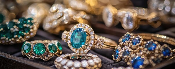 Fototapeta premium An environmentally conscious jewelry store that uses upcycled materials for new creations and offers a jewelry recycling program