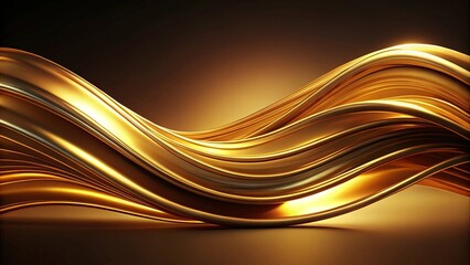 Golden Swirls of Abstract Beauty, Glowing in a Deep Hue