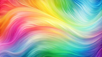 Obraz premium Abstract Rainbow Waves in a Symphony of Colors