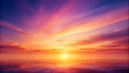 Obraz premium Golden Hour Reflections on a Tranquil Water Surface