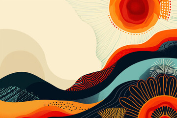 AANHPI Heritage Month banner template with empty copy space for text.