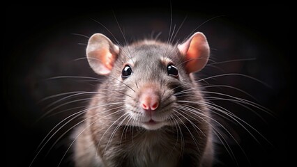 A curious rodent with soft fur, delicate whiskers, and a gentle gaze.