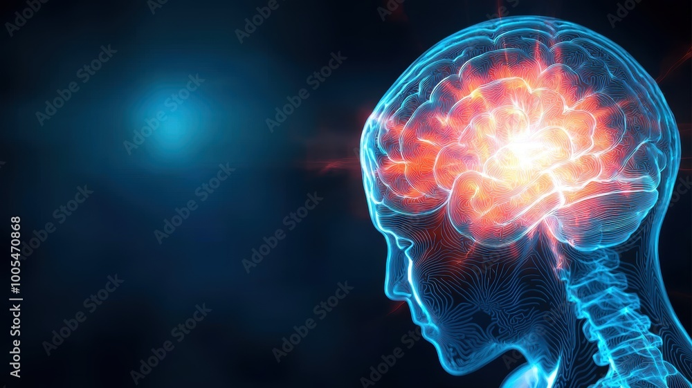 Aufkleber fractal brain imaging with swirling patterns