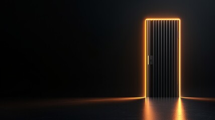 Mysterious Locked Door with Stiff Joints and Barrier Glow