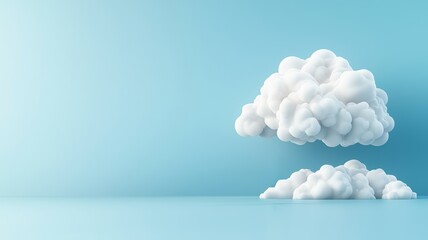 Soft Clouds on a Blue Background