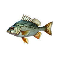 Fototapeta premium Rudd fish on a white background
