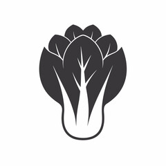 Bok Choy Silhouette Flat Vector Illustration  High Quality Printable Graphics Design