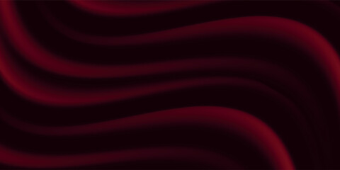 Abstract curved red shape on red background with lighting effect and copy space for text. Luxury design style. Vector illustration
