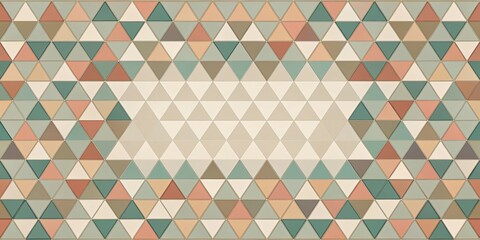 Abstract Geometric Pattern with Triangular Shapes and Earthy Hues