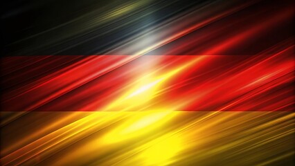 Abstract stripes of red, yellow, and black blend together in a vibrant display of color and light.