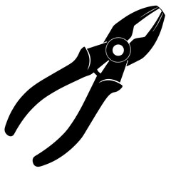 Pliers  silhouette vector illustration design
