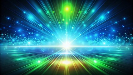 Abstract Burst of Light and Stars in a Blue and Green Galaxy