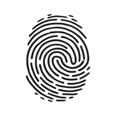 finger print fingerprint lock secure security logo vector icon