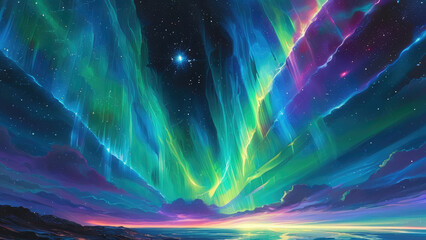 Aurora Kosmik: Radiant Lights of the Cosmic Sky