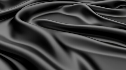 Fototapeta premium Close-up of smooth silk fabric texture, with soft folds and elegant light reflections