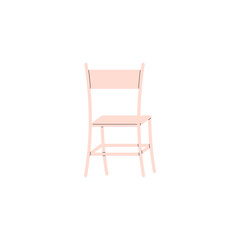 Obraz premium Simple empty wooden chair. View from the back.