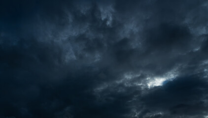 Cloud storm sky dark halloween background rain lightning thunder stoumy typhoon Nature light scene...