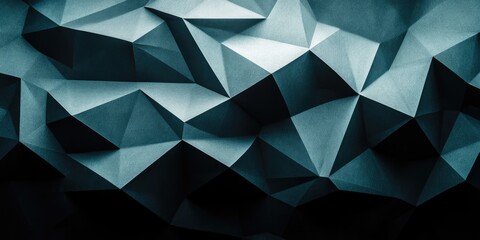 Fototapeta premium A frosty winter scene with a geometric pattern in the foreground. The crisp, blue-green hues create a cool and calming atmosphere