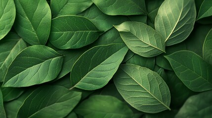 natural background of green leaves