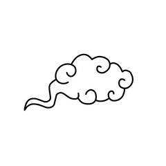 hand drawn traditional chinese clouds