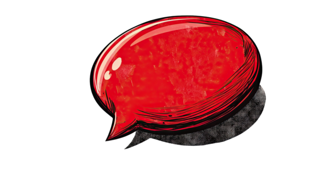 speech bubble on transparent background