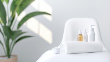 Medical spa offering recovery therapies, luxury surroundings, illustration