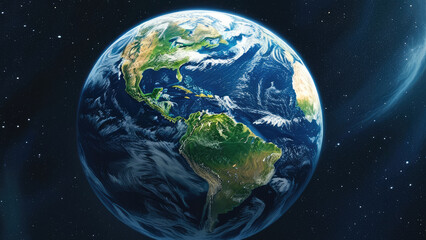 Obraz premium Earth from Space: A Beautiful Blue Marble
